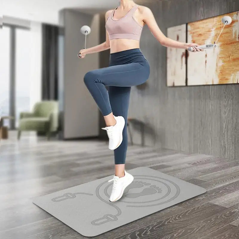Premium Anti-Noise Jump Rope Mat - Shock Absorbing, Non-Slip TPE Yoga & Fitness Mat for Ultimate Comfort and Performance
